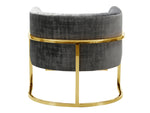 Amelie 2-Tone Gray/Gold Chair