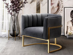 Amelie Gray/Gold Chair
