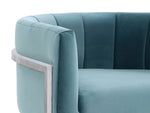 Amelie Sea Blue/Silver Chair