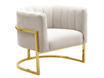 Amelie Spotted Cream/Gold Chair