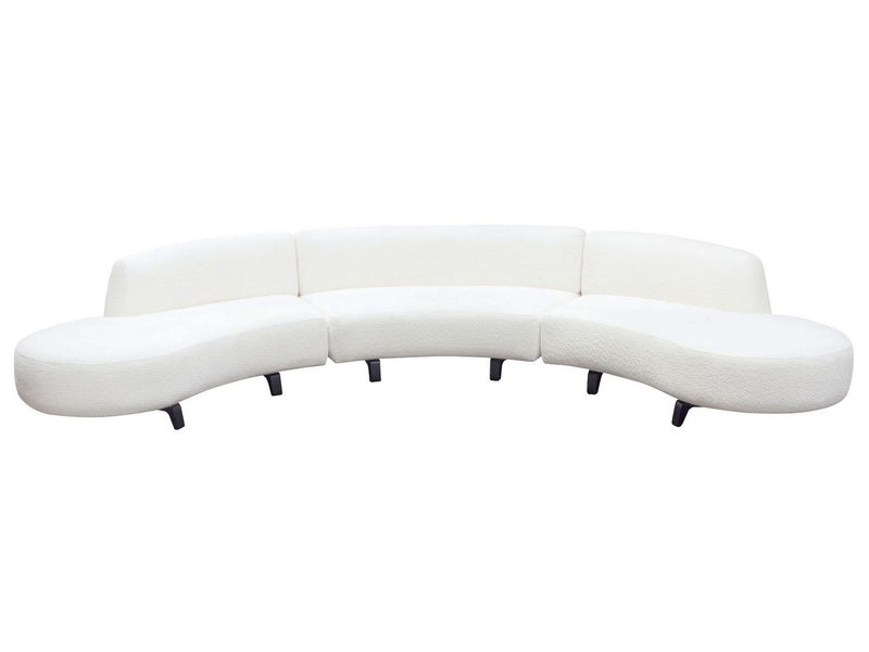 Apollo White Modular 3-Piece 154" Sectional Sofa