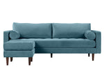 Blair Dusty Blue Reversible Sectional Sofa