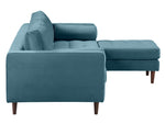 Blair Dusty Blue Reversible Sectional Sofa