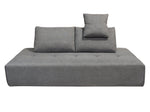 Ceres Space Gray Sofa/Lounger with Moveable Backrests
