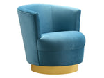 Chaya Lake Blue Swivel Chair