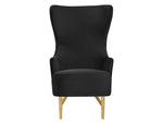Chiara Black Wingback Chair