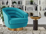 Cinzia Blue Swivel Chair