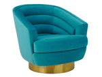 Cinzia Blue Swivel Chair