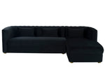 Cosette Black RAF Sectional Sofa