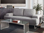 Easton Gray Loveseat with Adjustable Backrests