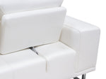 Easton White Loveseat with Adjustable Backrests