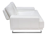 Easton White Loveseat with Adjustable Backrests