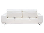 Easton White Sofa with Adjustable Backrests