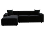 Elise Black LAF Sectional Sofa
