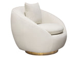 Fleur Cream Swivel Chair