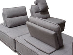 Gravity Gray 2-Piece Sectional Sofa/Lounger with Moveable Backrests