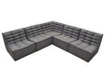 Hollis Gray Modular 5-Piece Sectional Sofa