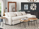 Isador Cream Modular 2-Piece Reversible Sectional Sofa