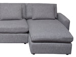 Isador Gray Modular 2-Piece Reversible Sectional Sofa