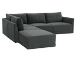Jameson Charcoal Modular 5-Piece LAF Sectional Sofa