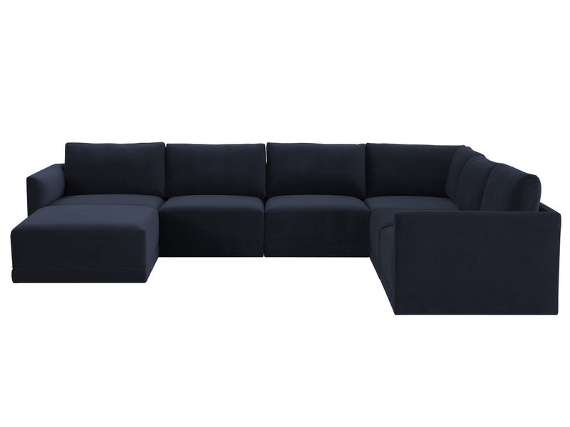 Jameson Navy Modular 7-Piece Sectional Sofa