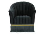 Layla Black/Leopard Swivel Chair