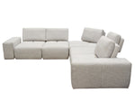 Nevis Barley Modular 5-Seater Sectional Sofa with Adjustable Backrests
