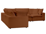 Nova Rust Modular 5-Piece Sectional Sofa