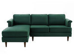 Renzo Forest Green LAF Sectional Sofa