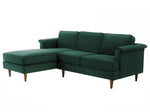 Renzo Forest Green LAF Sectional Sofa