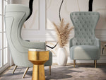 Sage Gray Wingback Chair