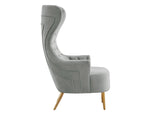 Sage Gray Wingback Chair