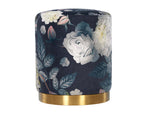 Shay Floral/Gold Ottoman