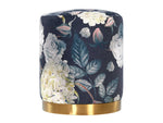 Shay Floral/Gold Ottoman
