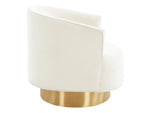 Taya Cream/Gold Swivel Chair