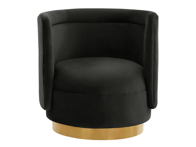 Willa Black Swivel Chair